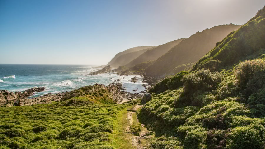 Otter Trail strækker sig 45 km langs kysten