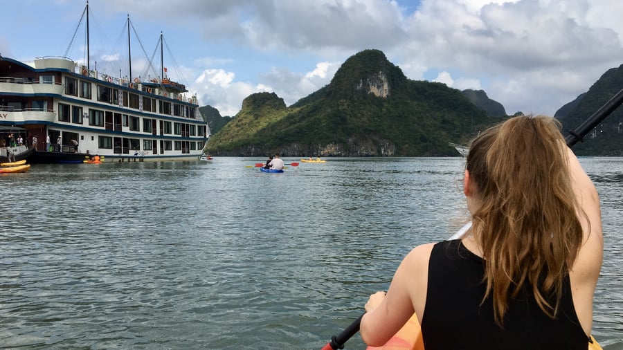 Ha Long Bay in kayak