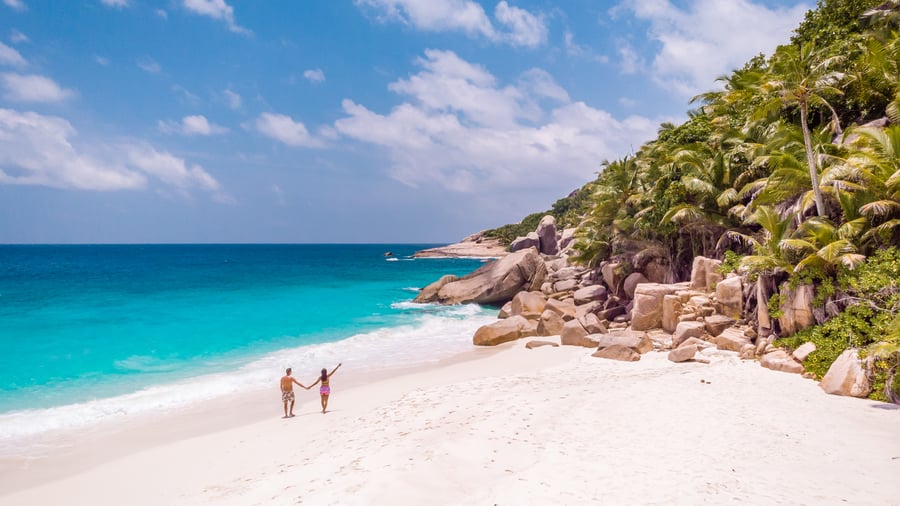 Praslin Island i Seychellerna