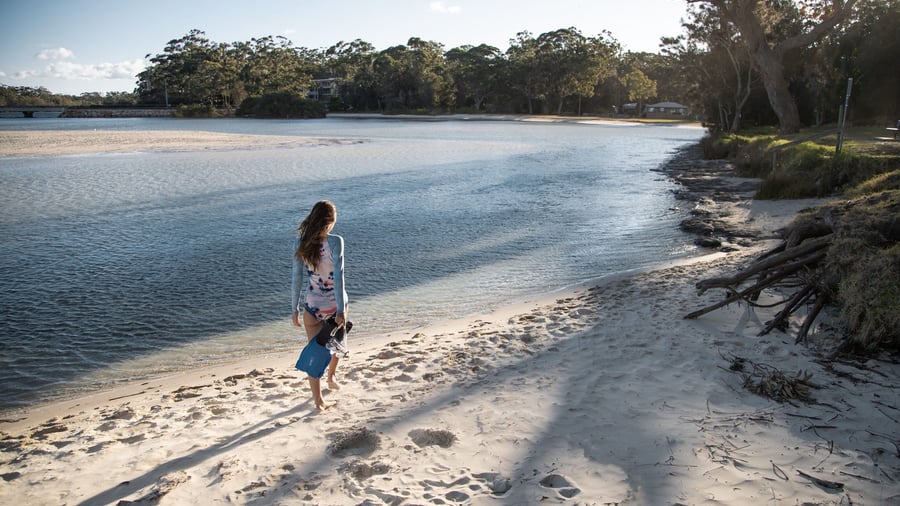 Fine sandstrande i Jervis Bay