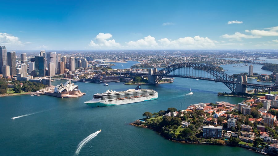 Afgang fra Sydney med Norwegian Spirit