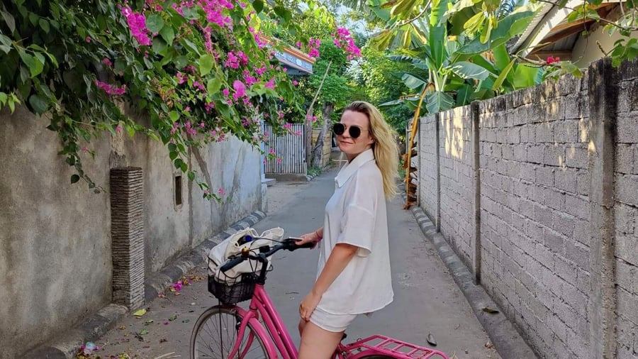 Biking around Gili Air