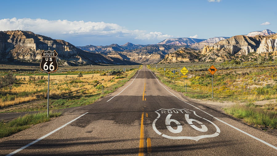 Kör på legendariska Route 66 i USA