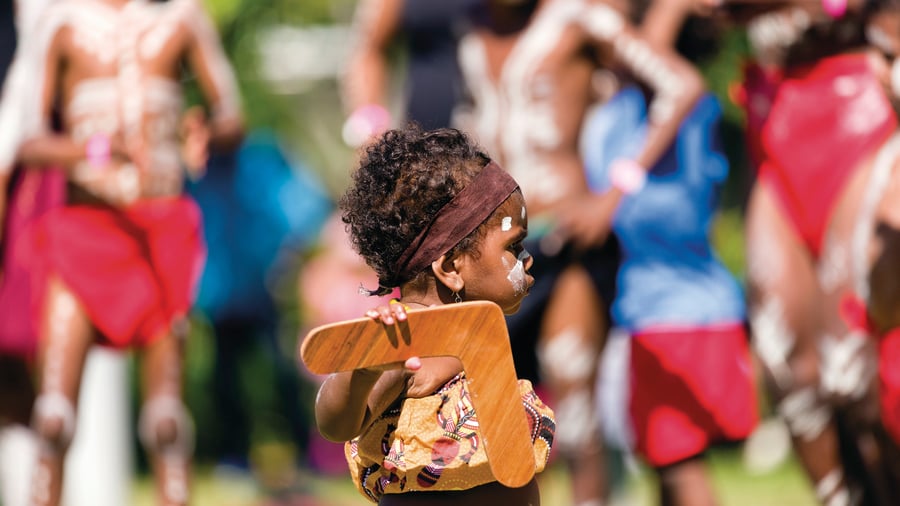 Young one with a boomerang