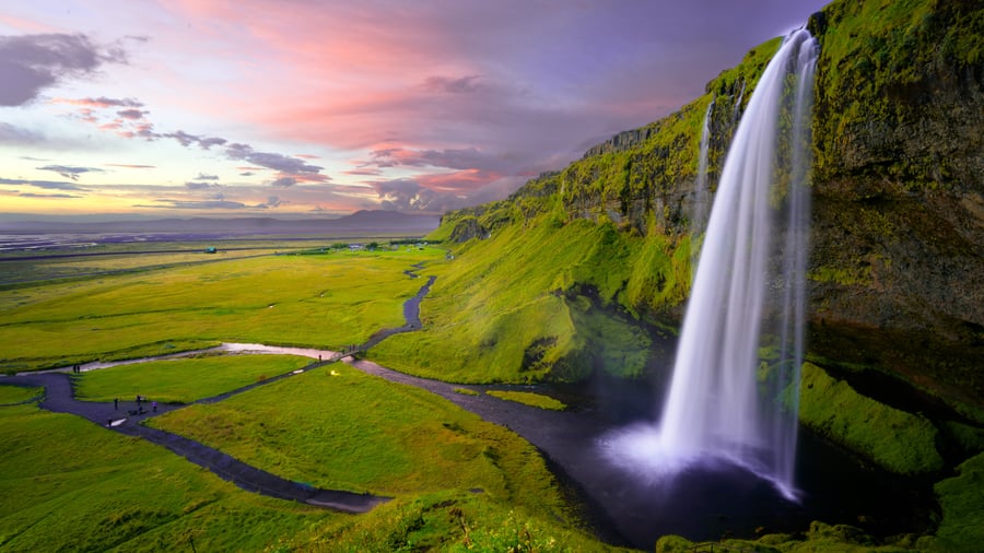 Seljalandsfossen det i sørlige Island