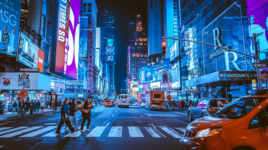 Times Square om natten
