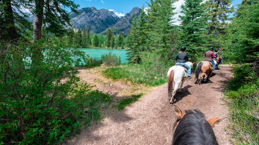 Hesteridning i Rocky Mountains