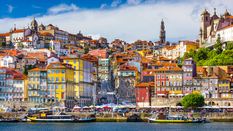 Porto set fra vandsiden