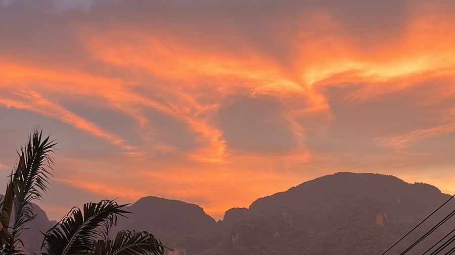 Sunset view over Phi Phi Islands