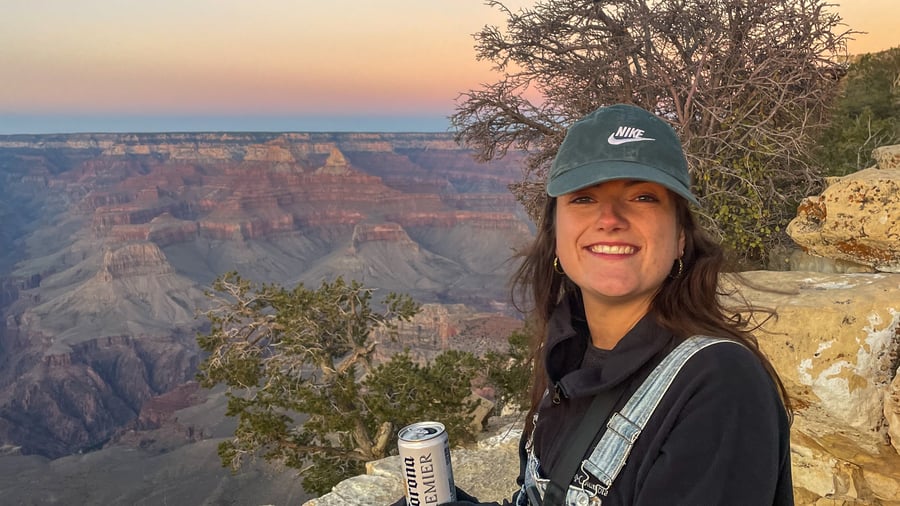Sunset over the canyon