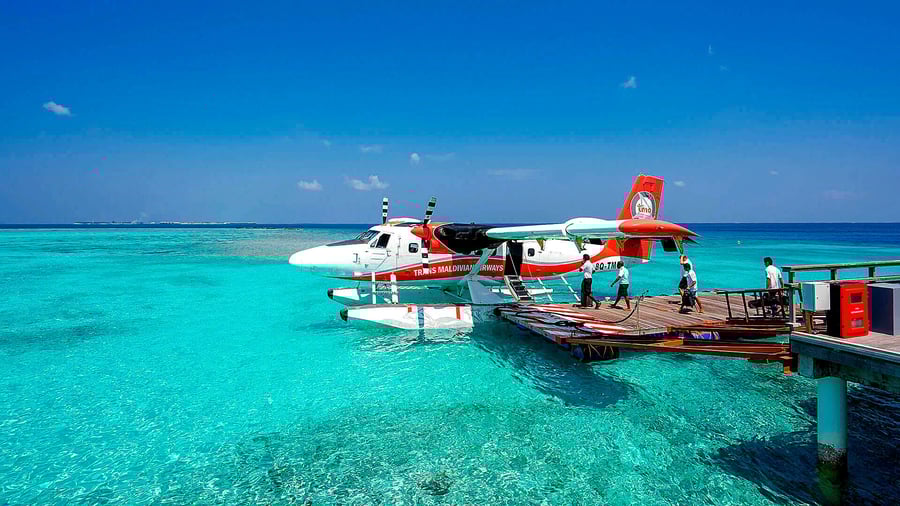 Ankomst til You & Me by Cocoon med vandflyver