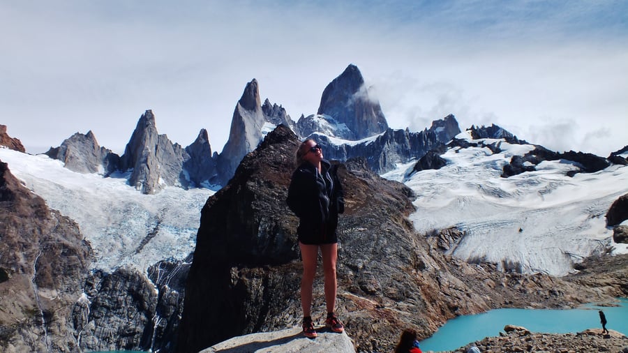 Hiking beneath Patagonia's iconic peaks