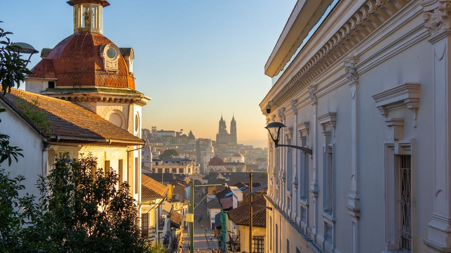 Udsigt over Quitos gader