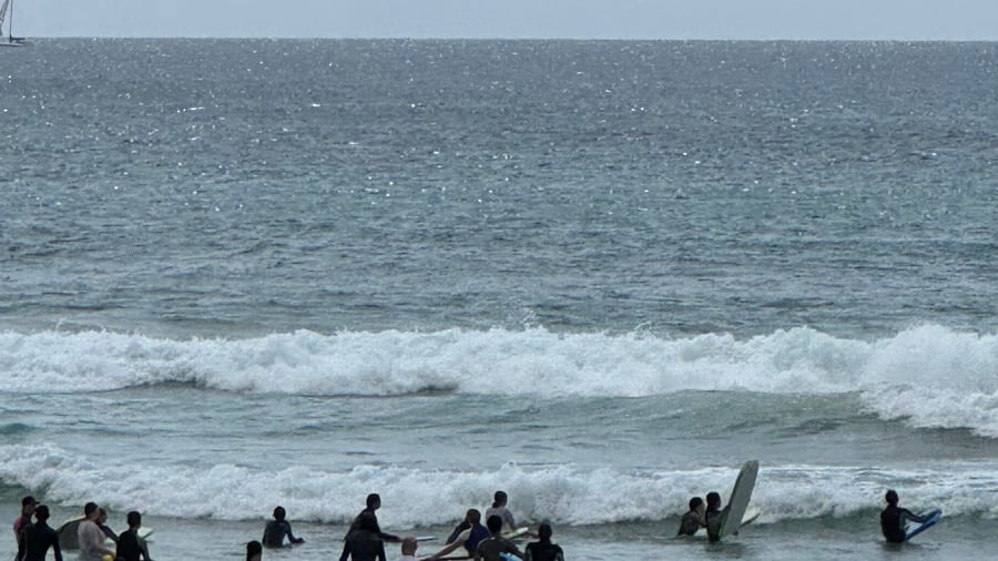 Surfers at Bondi Beach