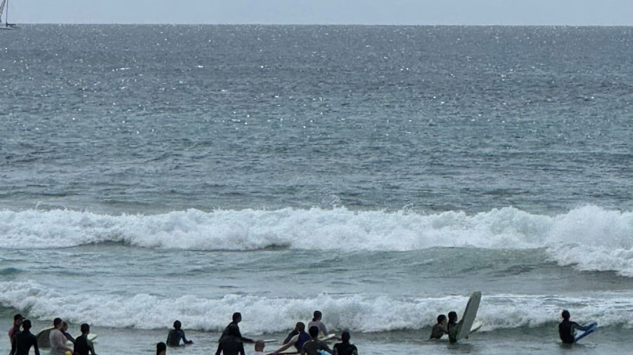 Surfers at Bondi Beach