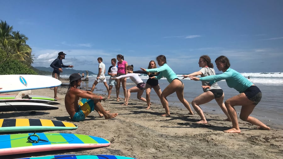 Surf lesson in Costa Rica
