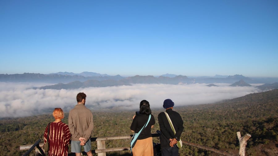 Breathtaking view from a mountain overlook point