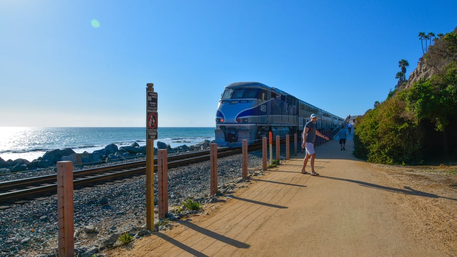 Rejs med tog i Californien, USA