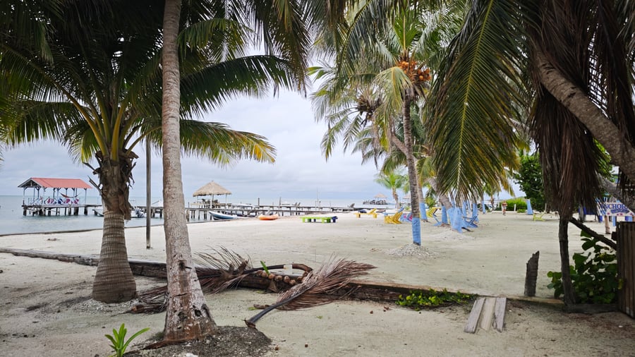 Beach time on Caye Caulker