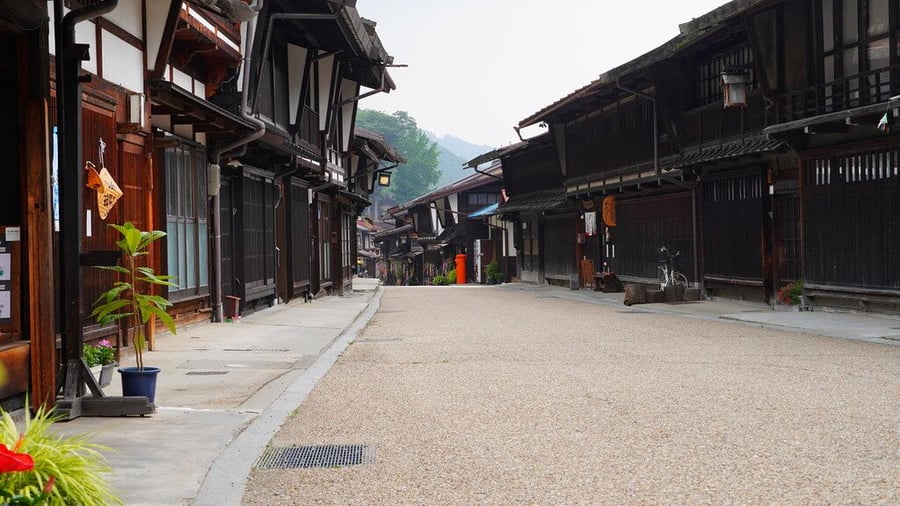 Narai-juku - en hyggelig postby i Kiso-dalen