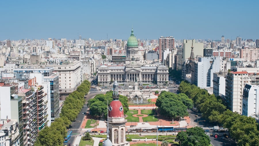 Buenos Aires set fra luften
