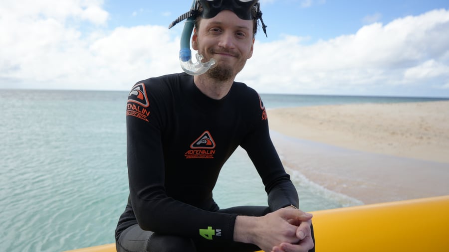 Snorkeling in the Great Barrier Reef. 