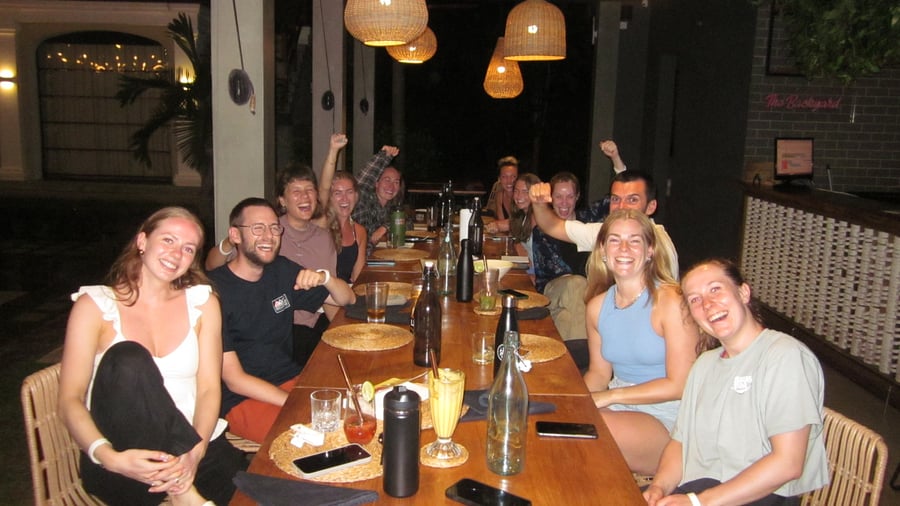 Group yoga camp