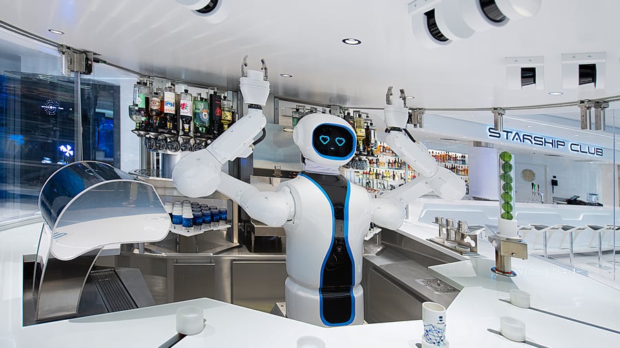 MSC Virtuosa serverer drinks med robotkraft