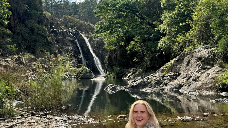 Follow the trail to a stunning waterfall