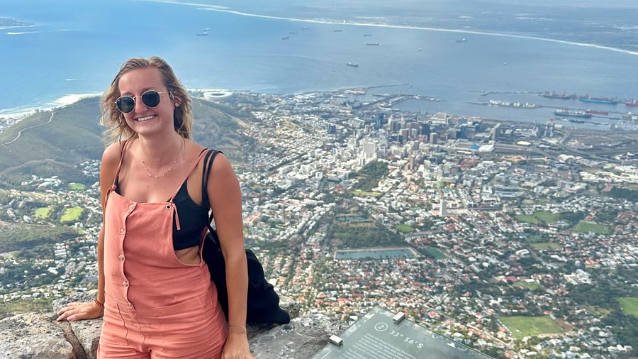 Mirthe op de tafelberg