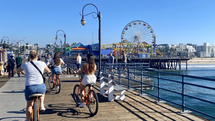 Biking around LA