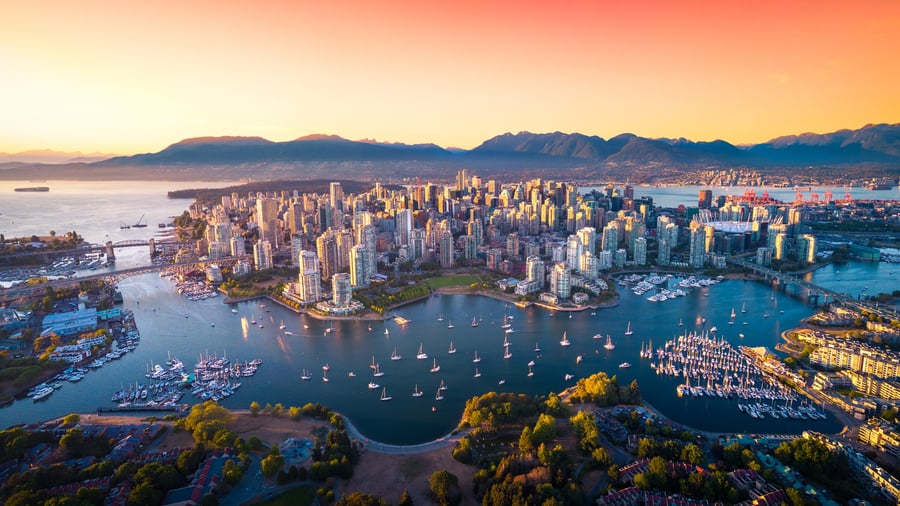 Vancouver ligger smukt ud til havet