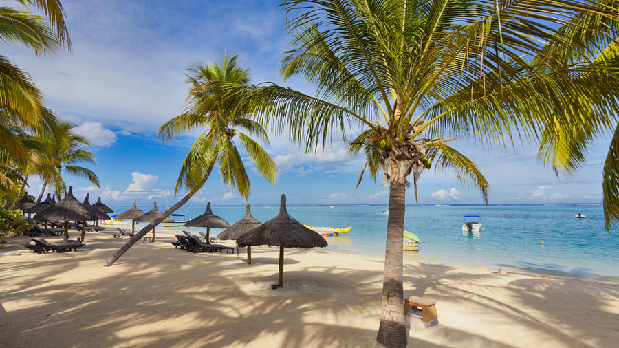 Smukke strande og blå laguner på Mauritius