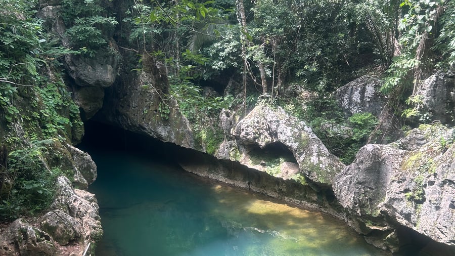 Go cave-tubing on a stunning river like this one