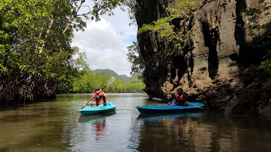 People kayaking in Langkawi