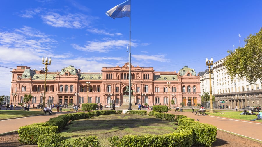 Præsidentpaladset Casa rosada i Buenos Aires