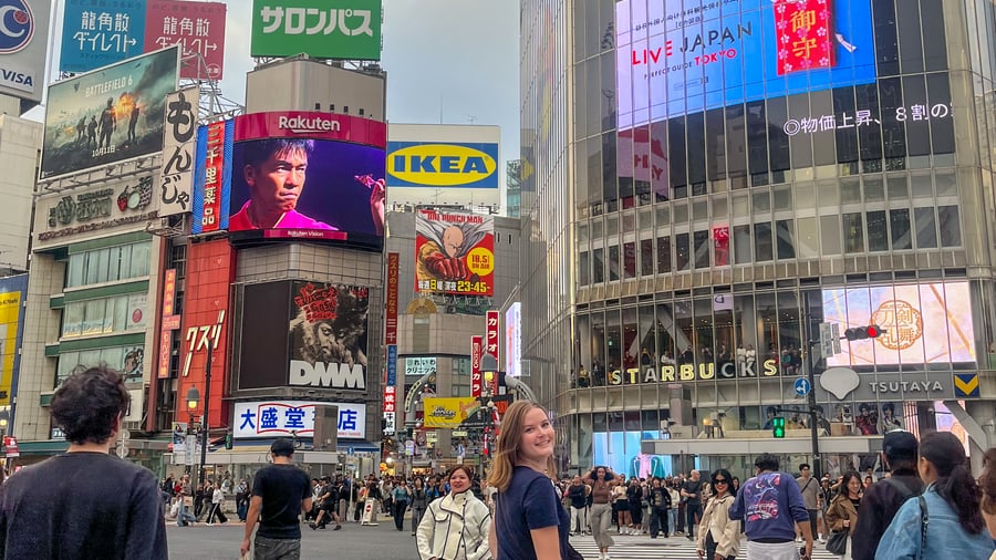 Shibuya crossing in Tokyo