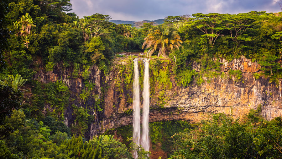 Vandfaldet Chamarel i Mauritius