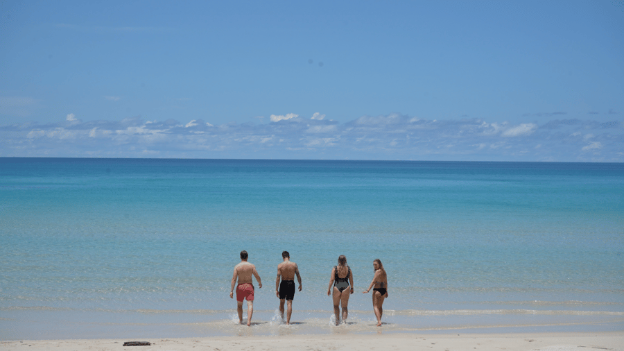 Enjoy the white beaches around the shore