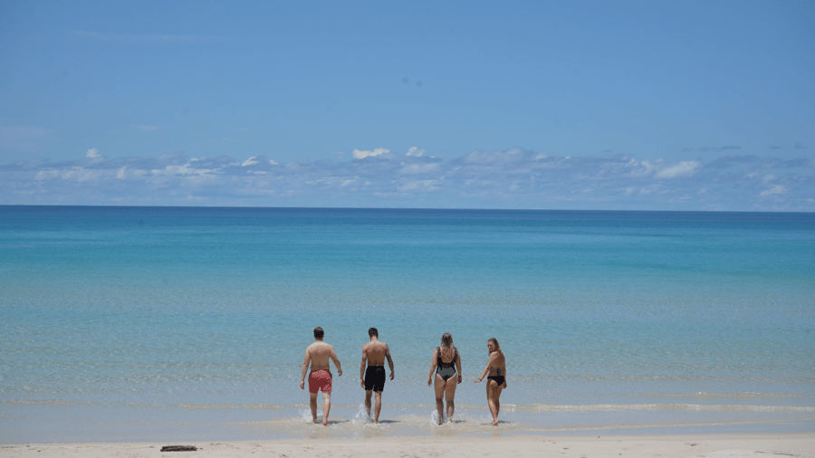 Enjoy the white beaches around the shore
