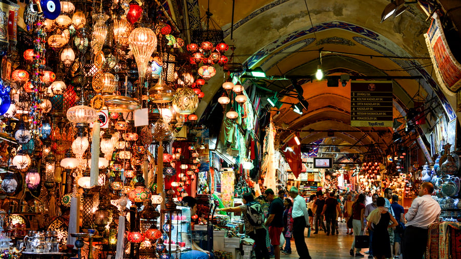 Visit th Bazaar in Istanbul is a must.