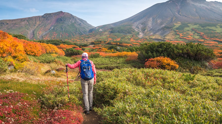 Vandring til Asahidake i Daisetsuzan National Park