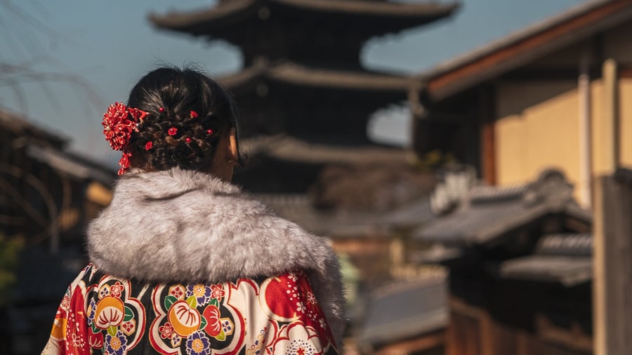 Traditional clothing in the Gion Disctrict