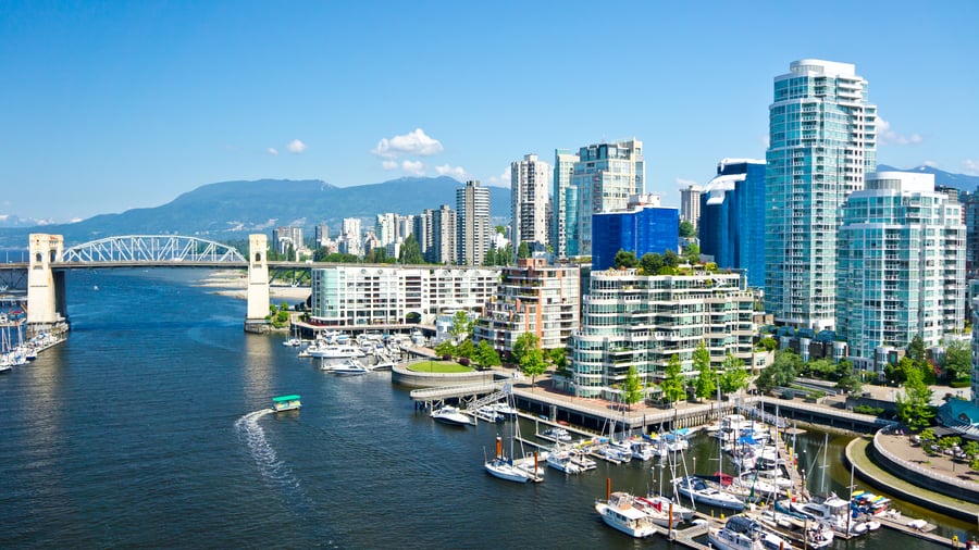 Kuststaden Vancouver i British Columbia