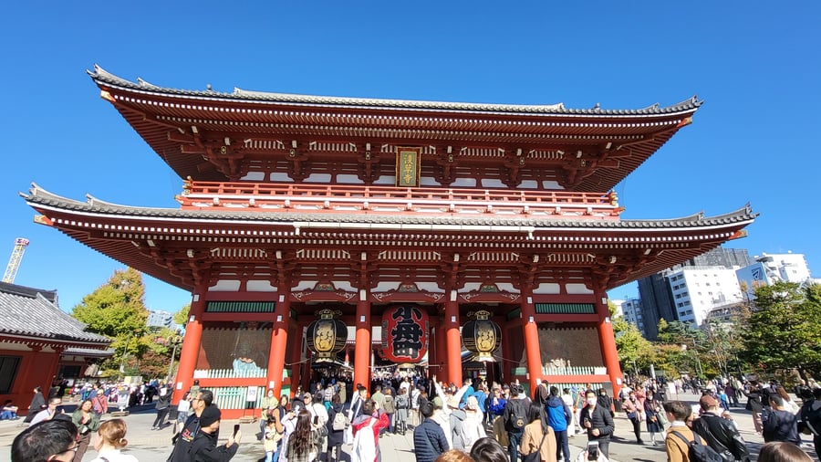 Hozomon Gate ved Sensoji-templet