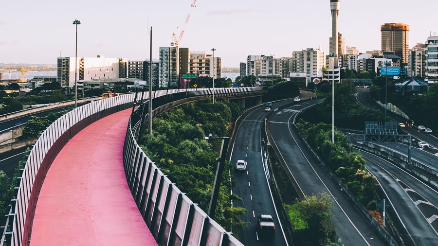 Fietspad in Auckland