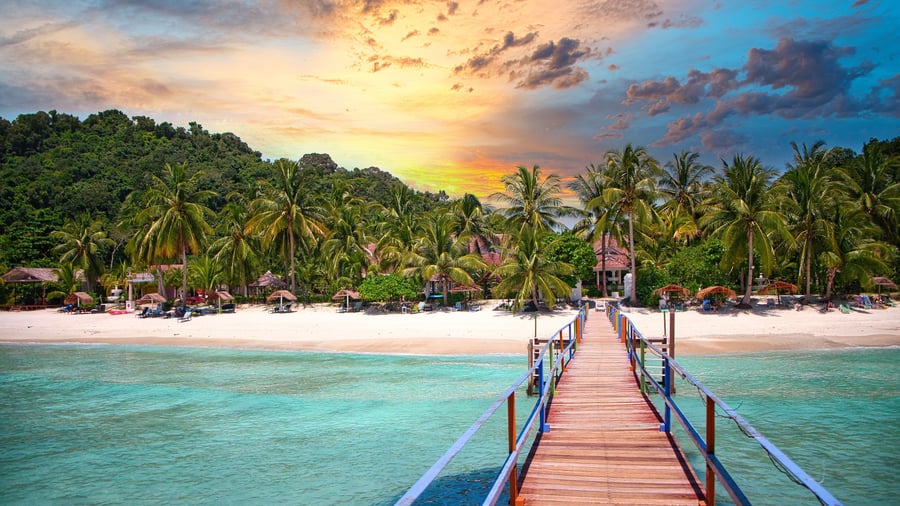Tropiske Redang Island med flotte strande og natur