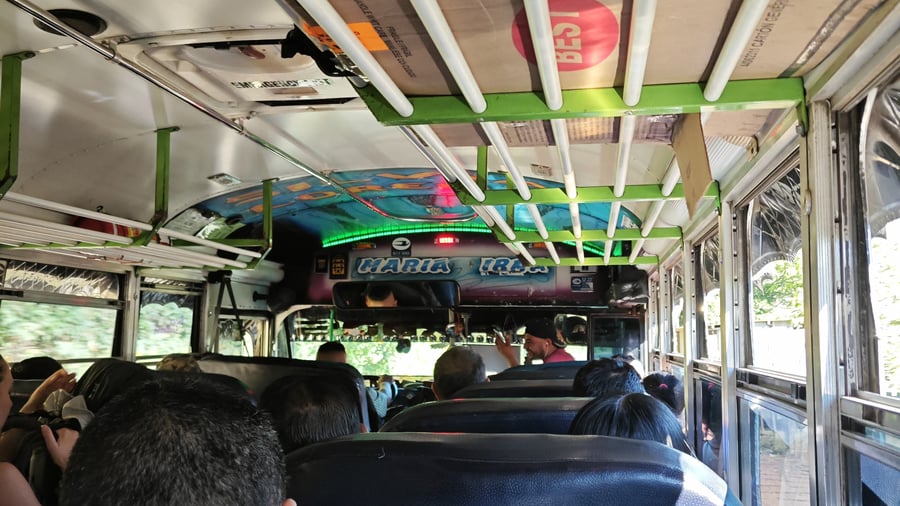 Bus ride in El Salvador