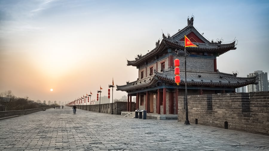 Oude stadsmuur van Xi'an