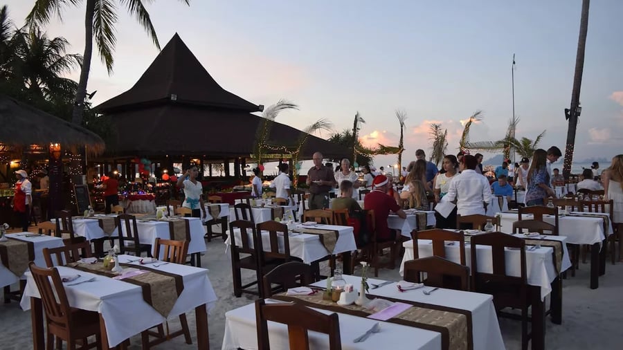 Restaurant yderst på sandtangen